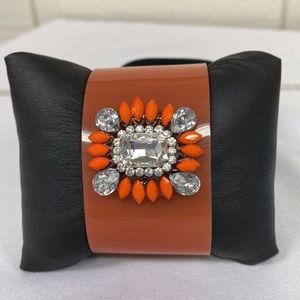 Beautiful orange rhinestone jelly brown